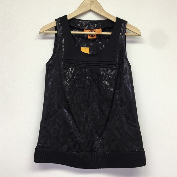 Tory Burch Blouse size 6 color Black NWT - Picture 1 of 4
