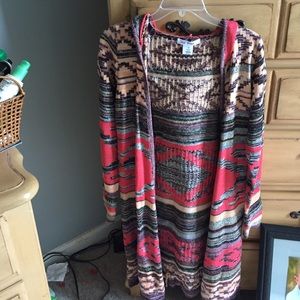 Long sweater cardigan