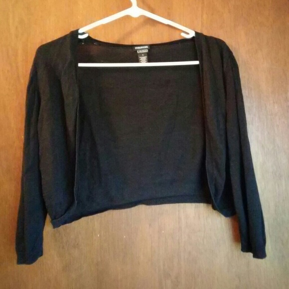 Maurices Black Cropped Cardigan