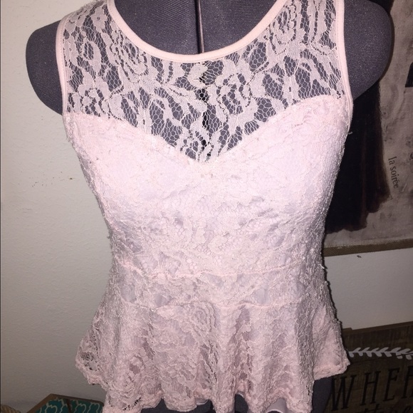 Light pink lace top