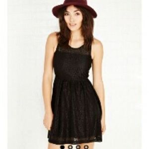 Tonal leopard print fit &  flare dress