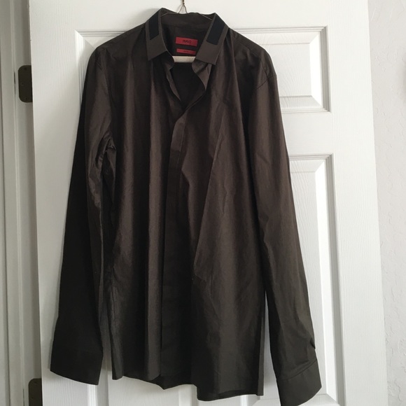 Men Hugo boss slimfit button up collar long sleeve