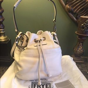 NWT Frye Jenny Drawstring Bag - Off White / Cream