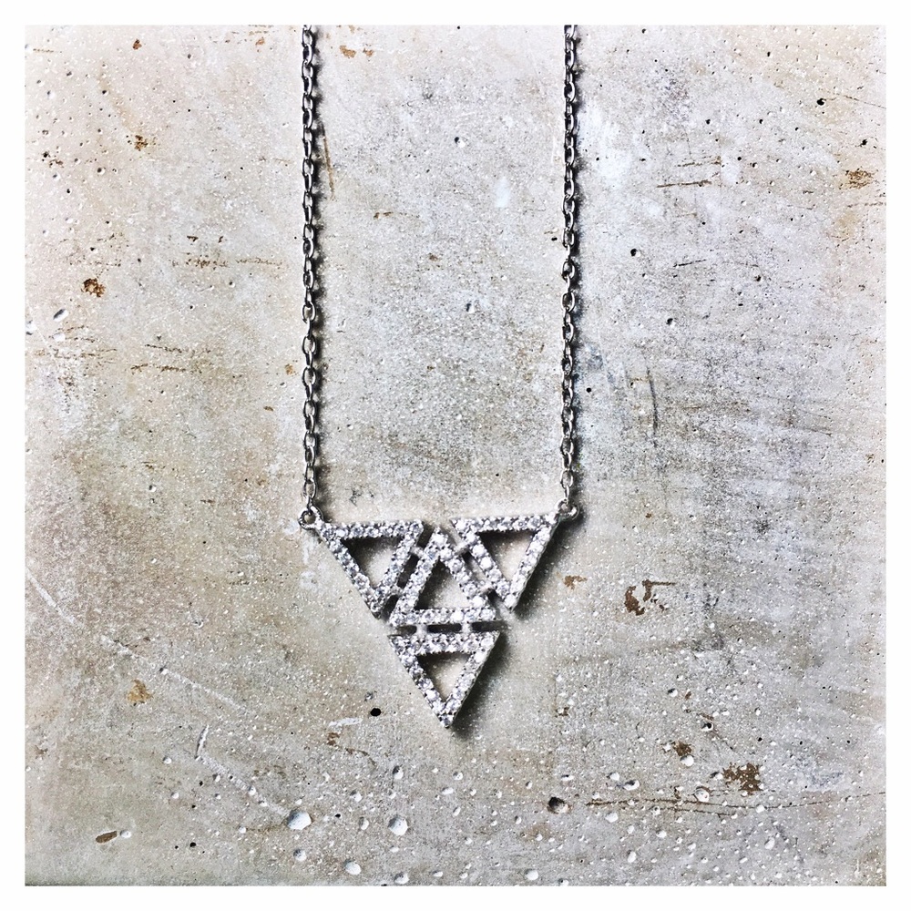 🚫LAST 1 LEFT 🚫 Sterling Triangle Necklace