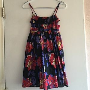 Brand new black dress with floral print. 🌹