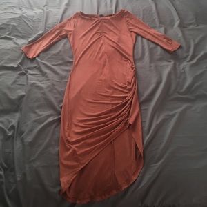 suede pink dress