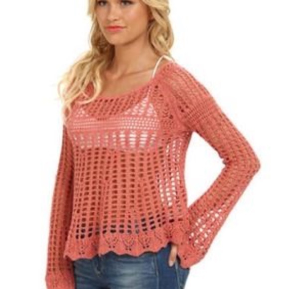 Free People Sweaters - FP crochet Annabelle pullover sweater