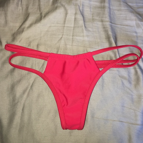 Indah Other - Red thong Brazilian bikini