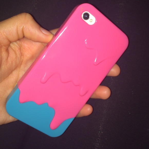iPhone 4s Pink & Blue Melting Case! - Picture 2 of 4