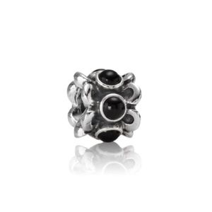 Forget me not black onyx Pandora charm(retired)