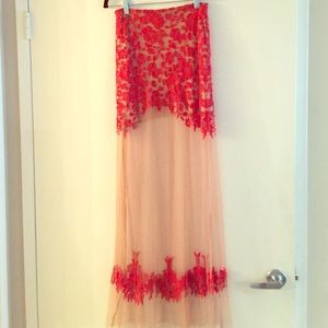 Brand new For Love and Lemons Luau Maxi skirt