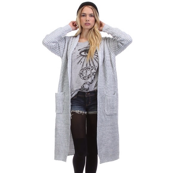 💐 Favorite 😍 Light Gray Maxi Cardigan Sweater