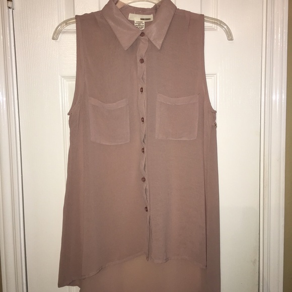 Button down long top.