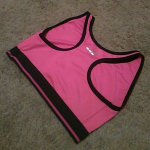Pink sports bra