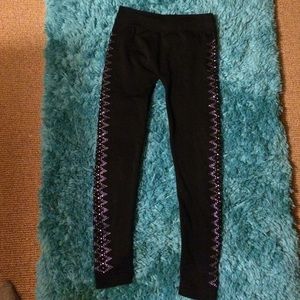 Black fleece leggings