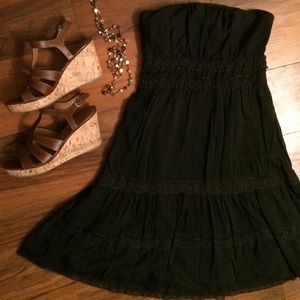 Black Lacey strapless dress