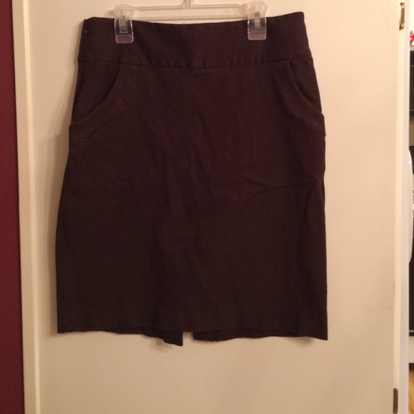Brown pencil skirt