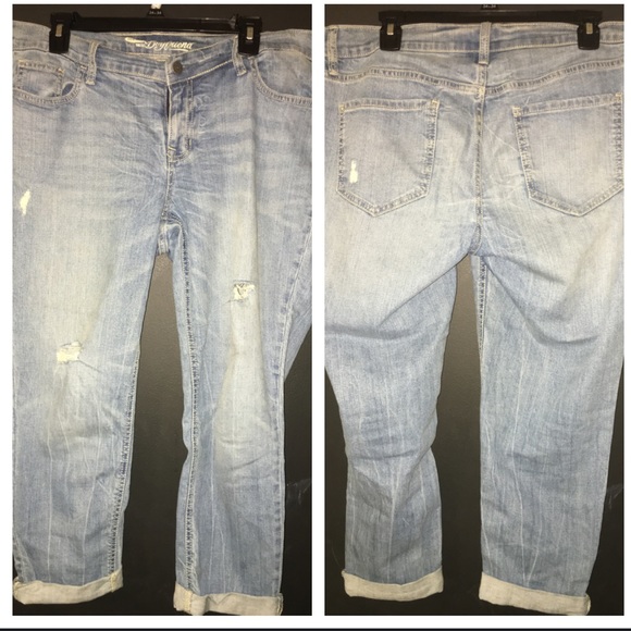 Old Navy•Boyfriend Crop•10•distressed•like new