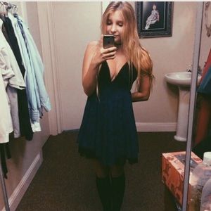 Urban Outfitters Dark blue black lace babydoll