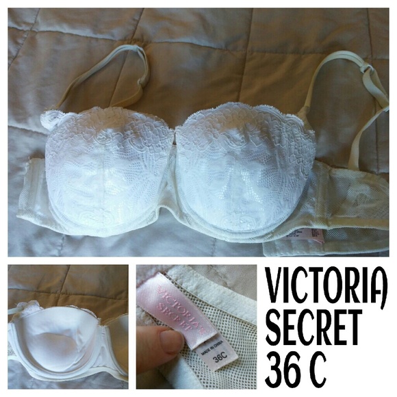 Victoria Secret push up bra white lace 36c