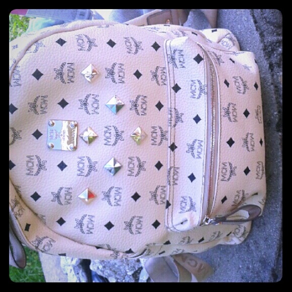 Mcm backpack beige