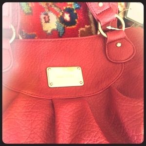 Nine West dark red pleather purse