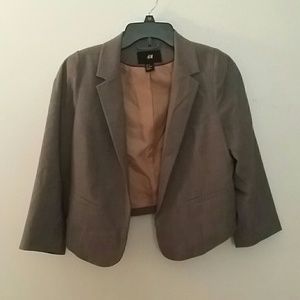 Grey H&M Cropped Blazer