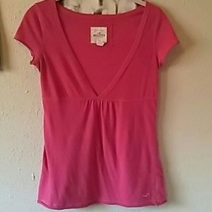 Pink Hollister Vneck