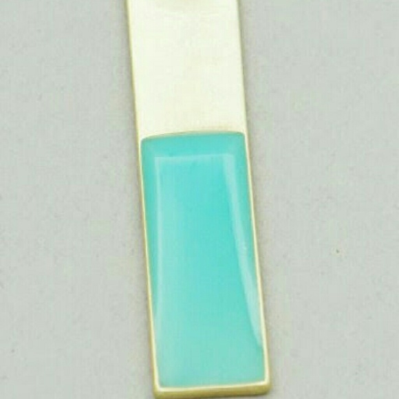 Aqua enamel charm necklace - Picture 2 of 2
