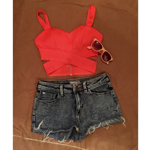 Coral crop top