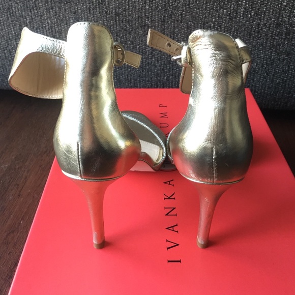 Ivanka Trump heels gold size 6 great condition - Picture 2 of 4