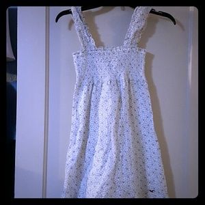 White and blue summer dress