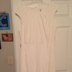 Pure white cap sleeve dress