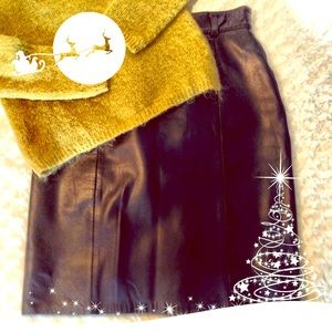 High Waisted Black Leather Skirt High Waisted Black Leather Skirt
