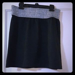 Black mini skirt