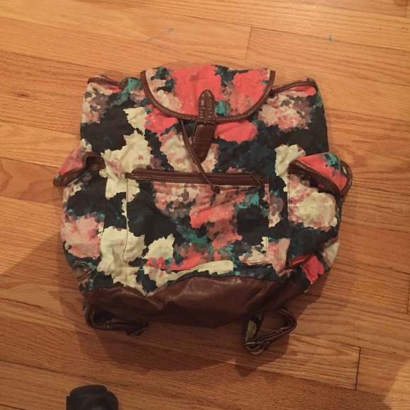 Floral print backpack