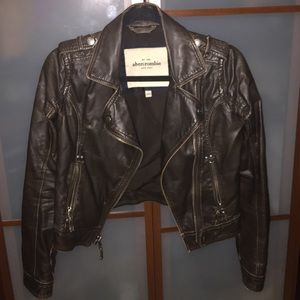 Abercrombie faux leather jacket