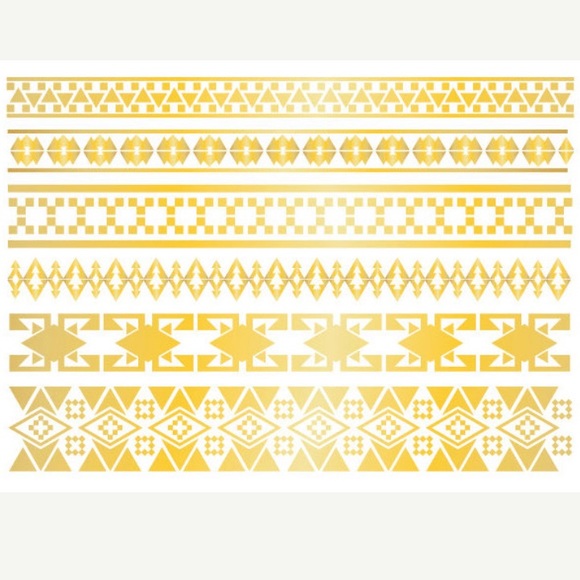 4 Sheets of Metallic Tattoos