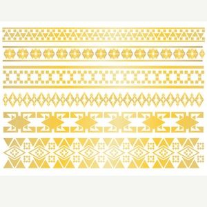 4 Sheets of Metallic Tattoos