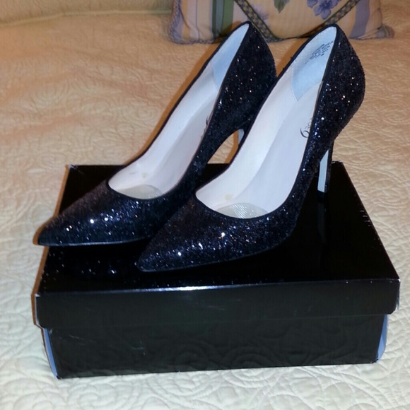 Boutique 9 by Nine West Black Sparkle Heels (8) - Picture 4 of 4