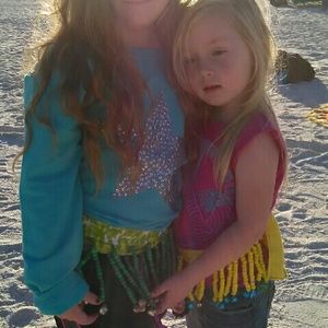 Rhythm and belly dancing belts for little girls