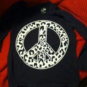 Justice 3/4 Sleeve Peace Shirt