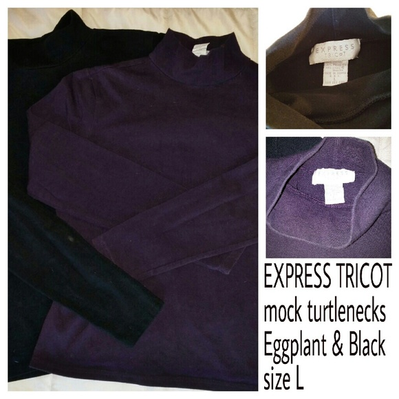 Bundled 2- Limited Tricot Mock turtleneck L