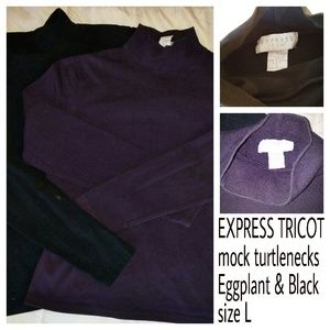 Bundled 2- Limited Tricot Mock turtleneck L