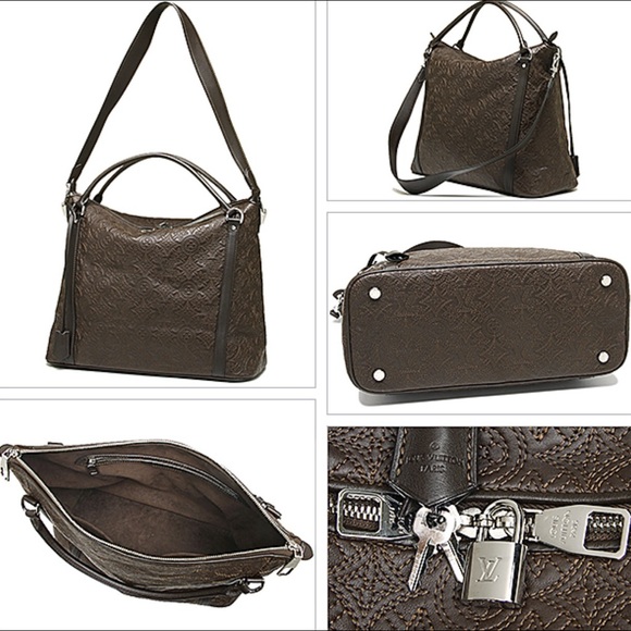 New Louis Vuitton Ixia MM Antheia Choco Hobo - Picture 2 of 4