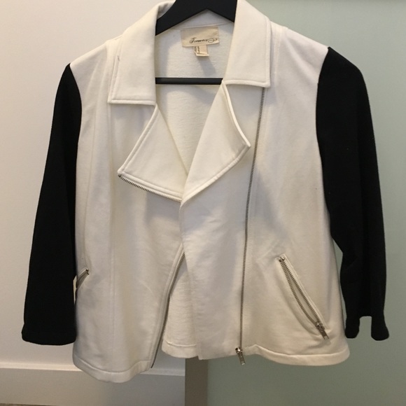 Forever 21 color block moto style jacket Size M