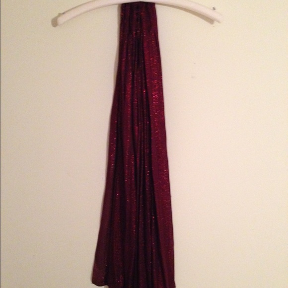 Rich Red Glittery Scarf