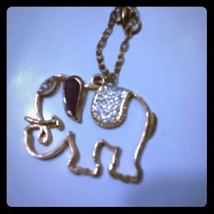 Gold Elephant Necklace