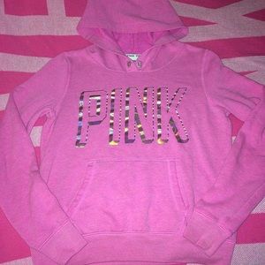 VS Pink foil hoodie!💎💕