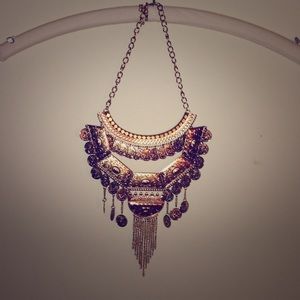 Gold statement necklace